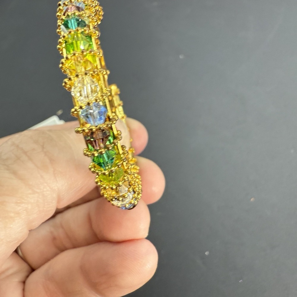 Vintage Hoop Multiple Color Beaded Earrings Set - Picture 5 of 9